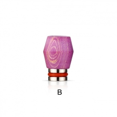 Focivape Stable Wood + SS Base 510 Drip Tip Mouthpiece for RTA RDA Tank 1PC - W9 B