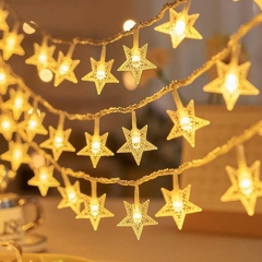 Decorative String Lights 3M 20pcs LED Lights Constant on + Flashing for Christmas Festive Atmospheres Terrace Room Party Surprise - Stars Decorative String Lights 3M 20pcs LED Lights Constant on + Flashing for Christmas Festive Atmospheres Terrace Room Party Surprise - Stars
