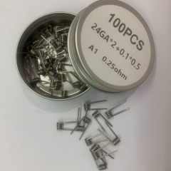 Premade Coil A1 Staggered Coil 24GA*2+0.1*0.5 0.25ohm 100pcs
