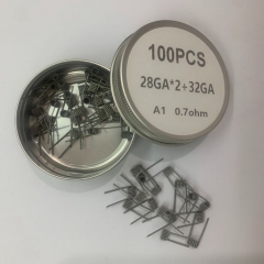 Premade Coil A1 Fused Clapton Coil 28GA*2+32GA 0.7ohm 100pcs