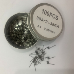 Premade Coil A1 Fused Clapton Coil 30GA*2+38GA 0.99ohm 100pcs