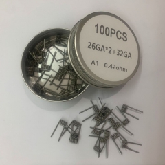 Premade Coil A1 Fused Clapton Coil 26GA*2+32GA 0.42ohm 100pcs