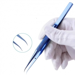 Precision Titanium Alloy Tweezers Professional Repair Fingerprint Fly Line Phone Motherboard Antimagnetic Electronics Forceps - Curved