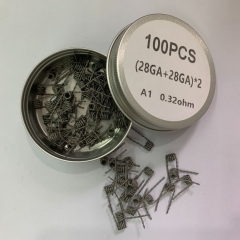 Premade Coil A1 Hive Coil (28GA+28GA)*2 0.32ohm 100pcs