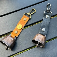 Metal Anti-Lost Reminder Bell Pendant Jewelry Keychain Outdoor Tool for Hiking Emergencies - Black Metal Anti-Lost Reminder Bell Pendant Jewelry Keychain Outdoor Tool for Hiking Emergencies - Black
