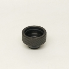 Stainless Steel 510 to 810 Drip Tip Adapter - Knurled Black