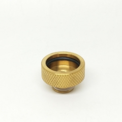 Stainless Steel 510 to 810 Drip Tip Adapter - Knurled Gold