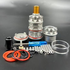 Rook Style 22mm RPGA Mesh/Cotton Deck w/BF Pin 3ml - Sandblasted Silver