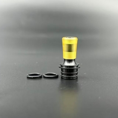 Reversible Dual Use Mouthpiece 510 Drip Tip for RTA RDA Tank - Black PEI