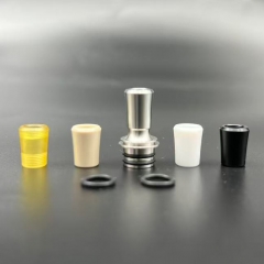 Reversible Dual Use Mouthpiece 510 Drip Tip Set for RTA RDA Tank - Black PEEK