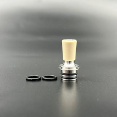 Reversible Dual Use Mouthpiece 510 Drip Tip for RTA RDA Tank - Silver Peek