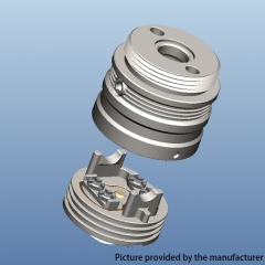 YFTK FEV Extreme Base Deck Kit for Flash e-Vapor V4.5S+ V4.5 Style 23mm RTA Atomizer -Silver