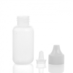 Replacement PE Empty Dropper with Cap Bottle 30ml 1pc - White Transparent
