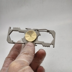 Multifunctional 5 in 1 EDC Tools Carabiner Bottle Opener Fidget Spinner for Outdoor Camping Hiking - Silver