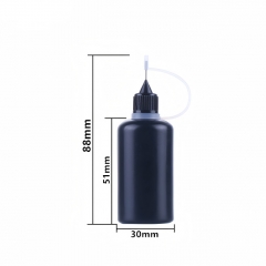 Needle Tip Empty Dropper Plastic Squeeze Bottles for Paper Quilling DIY Craft 30ml 1PC - Black