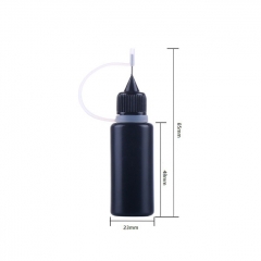 Needle Tip Empty Dropper Plastic Squeeze Bottles for Paper Quilling DIY Craft 15ml 1PC - Black