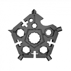 23 In 1 Pentagon Multi-function Snowflake Inner Six Angle Wrench Tool Outdoor EDC Screwdriver Bicycle Combination Tool - Black 23 In 1 Pentagon Multi-function Snowflake Inner Six Angle Wrench Tool Outdoor EDC Screwdriver Bicycle Combination Tool - Black