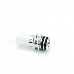510 Drip Tip SS Base + Resin Mouthpiece for RTA RDA Tank - White