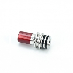 510 Drip Tip SS Base + Resin Mouthpiece for RTA RDA Tank - Red