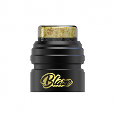 Replacement Cap + 810 Drip Tip for ThunderHead Creations X Mike BLAZE SOLO 24mm RDA - Black Gold