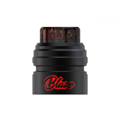 Replacement Cap + 810 Drip Tip for ThunderHead Creations X Mike BLAZE SOLO 24mm RDA - Black Red