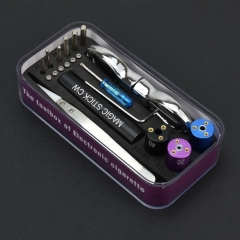 6 in 1 Mini DIY Coil Building Tool Kit Coil Jig Winding Tweezers Scissors Wire Heaters for Rebuilding RTA RDA Accessories