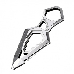 9 in1 EDC Multitool Portable Keychain Combo Tool Saw Bottle Opener for Everyday Carry and Camping Accessory - Silver 9 in1 EDC Multitool Portable Keychain Combo Tool Saw Bottle Opener for Everyday Carry and Camping Accessory - Silver