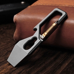 5 in 1 Titanium Alloy EDC Keychain Pry Bar Multitool Mini Crowbar with Bottle Opener Emergency Utility Tool for Outdoor Survival Parcel Unboxing