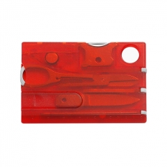 12 in 1 Credit Card Size Multi Tool Ultra Thin EDC Pocket Gadget for Outdoor Camping Hiking Survival Gear - Red 12 in 1 Credit Card Size Multi Tool Ultra Thin EDC Pocket Gadget for Outdoor Camping Hiking Survival Gear - Red