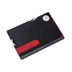 12 in 1 Credit Card Size Multi Tool Ultra Thin EDC Pocket Gadget for Outdoor Camping Hiking Survival Gear - Black Red 12 in 1 Credit Card Size Multi Tool Ultra Thin EDC Pocket Gadget for Outdoor Camping Hiking Survival Gear - Black Red