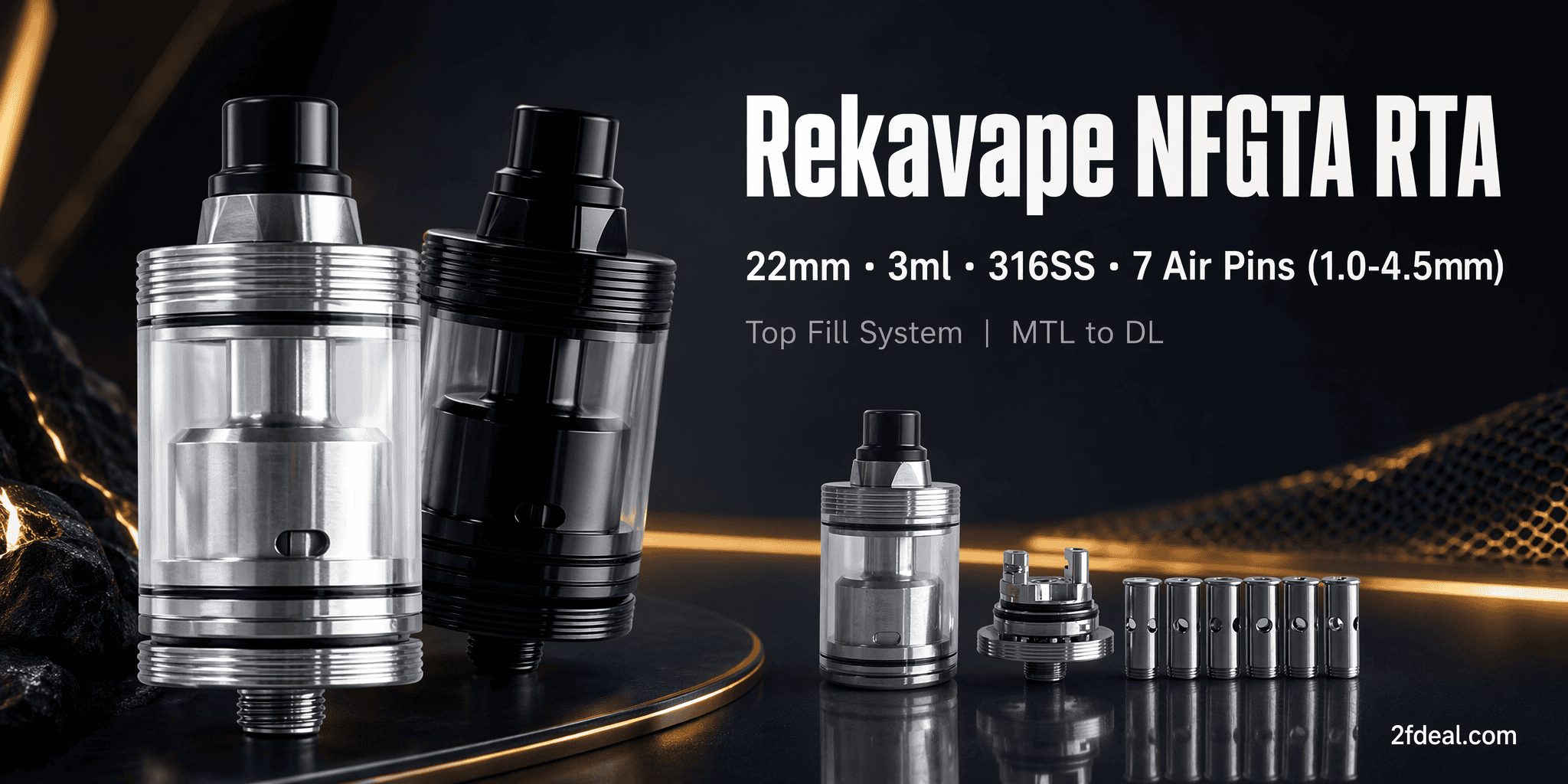 Rekavape NFGTA Style 316SS 22mm RTA