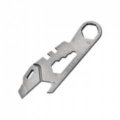 Titanium EDC Keychain Pry Bar Multi Tool Mini Pocket Crowbar with Bottle Opener Ruler Window Breaker Portable Outdoor Everyday Carry Gift