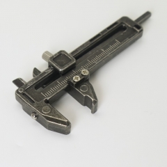 The Pocket Sized EDC Tool Portable Mini Vernier Caliper Design Ruler Window Breaker with Hanging Hole - Bronze