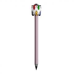 Rotating Decompression Fidget Pen with 12 Colors Switchable Metal Spinner Ballpoint Pencil Tips Anti-Anxiety Sensory Toy - Rose Gold