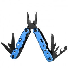 13 in 1 Multi Tool Pocket Knife Pliers Folding Portable Fold Outdoor Tactical Hunting Survival Rescue Multipurpose Pliers Repair Tools - Blue