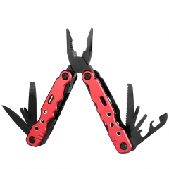 13 in 1 Multi Tool Pocket Knife Pliers Folding Portable Fold Outdoor Tactical Hunting Survival Rescue Multipurpose Pliers Repair Tools - Red