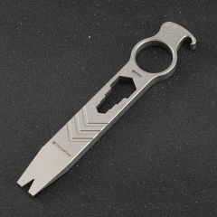 Mini Titanium Alloy EDC Multi Tool Portable Crowbar Nail Puller Wrench Bottle Opener Outdoor Camping Survival Equipment - Sandblasted Mini Titanium Alloy EDC Multi Tool Portable Crowbar Nail Puller Wrench Bottle Opener Outdoor Camping Survival Equipment - Sandblasted