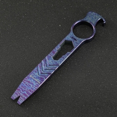 Mini Titanium Alloy EDC Multi Tool Portable Crowbar Nail Puller Wrench Bottle Opener Outdoor Camping Survival Equipment - Rainbow Mini Titanium Alloy EDC Multi Tool Portable Crowbar Nail Puller Wrench Bottle Opener Outdoor Camping Survival Equipment - Rainbow