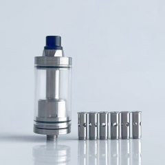 Rekavape NFGTA Style 316SS 22mm RTA 5ml with 7 Air Pins - PCTG Silver