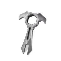 Mini Titanium Alloy Multitool Crowbar Open Delivery Gadget Self-defence EDC Tool - Stonewashed Mini Titanium Alloy Multitool Crowbar Open Delivery Gadget Self-defence EDC Tool - Stonewashed