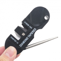 4 in 1 Portable Knife Sharpener Tungsten Carbide & Ceramic Whetstone Non-Slip Pocket Sharpening Tool for Kitchen & Outdoor Camping Knives
