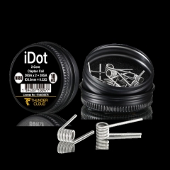 Authentic Thunder Cloud iDot Coil Ni80 2 Core Clapton Coils 10PCS - 0.32ohm