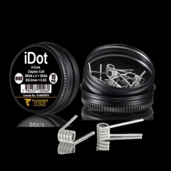 Authentic Thunder Cloud iDot Coil Ni80 2 Core Clapton Coils 10PCS - 0.3ohm