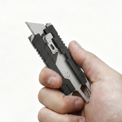 9 in 1 Mini Utility Knife Multitool Multipurpose Keychain EDC Pocket Knife Small Replaceable Razor Blade Box Cutter