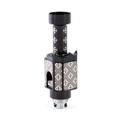 SXK Monarchy Crown Minimal TC Mini Style 316SS RBA Bridge with 8 Air Pins for Boro Tank Billet Mod - Black Flower