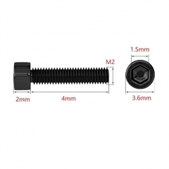 Replacement Hex Screw M2*4mm for ULTON Style Aiolos Rubik RBA Four One Five 415BB Flash e-vapor vS RTA 20pcs - Black Replacement Hex Screw M2*4mm for ULTON Style Aiolos Rubik RBA Four One Five 415BB Flash e-vapor vS RTA 20pcs - Black
