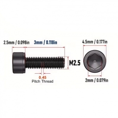 Replacement Hex Screw M2.5*3mm for ULTON Style Aiolos Rubik RBA Four One Five 415BB Flash e-vapor vS RTA 20pcs - Black Replacement Hex Screw M2.5*3mm for ULTON Style Aiolos Rubik RBA Four One Five 415BB Flash e-vapor vS RTA 20pcs - Black