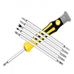 12 in 1 Magnetic Screwdriver Set Precision Manual Repair Tool with Phillips & Flat Screwdriver Bits Blister Card Packaging